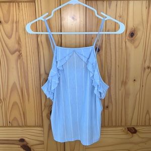 Blue and White American Eagle top